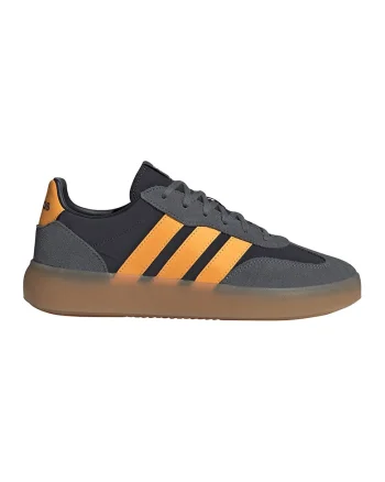 Pantofi sport Barreda Decode cu garnituri din piele intoarsa, Portocaliu/Negru stins/Gri antracit