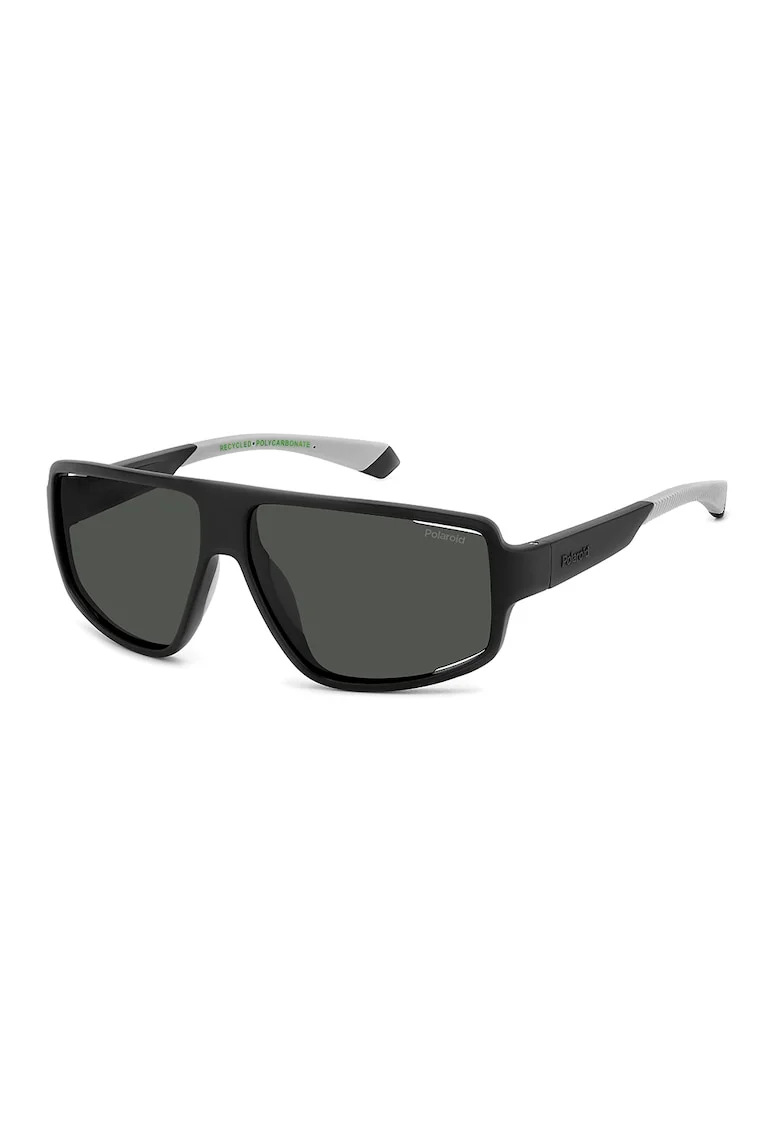 Ochelari de soare shield cu lenvvtile polarizate, Negru/Gri deschis