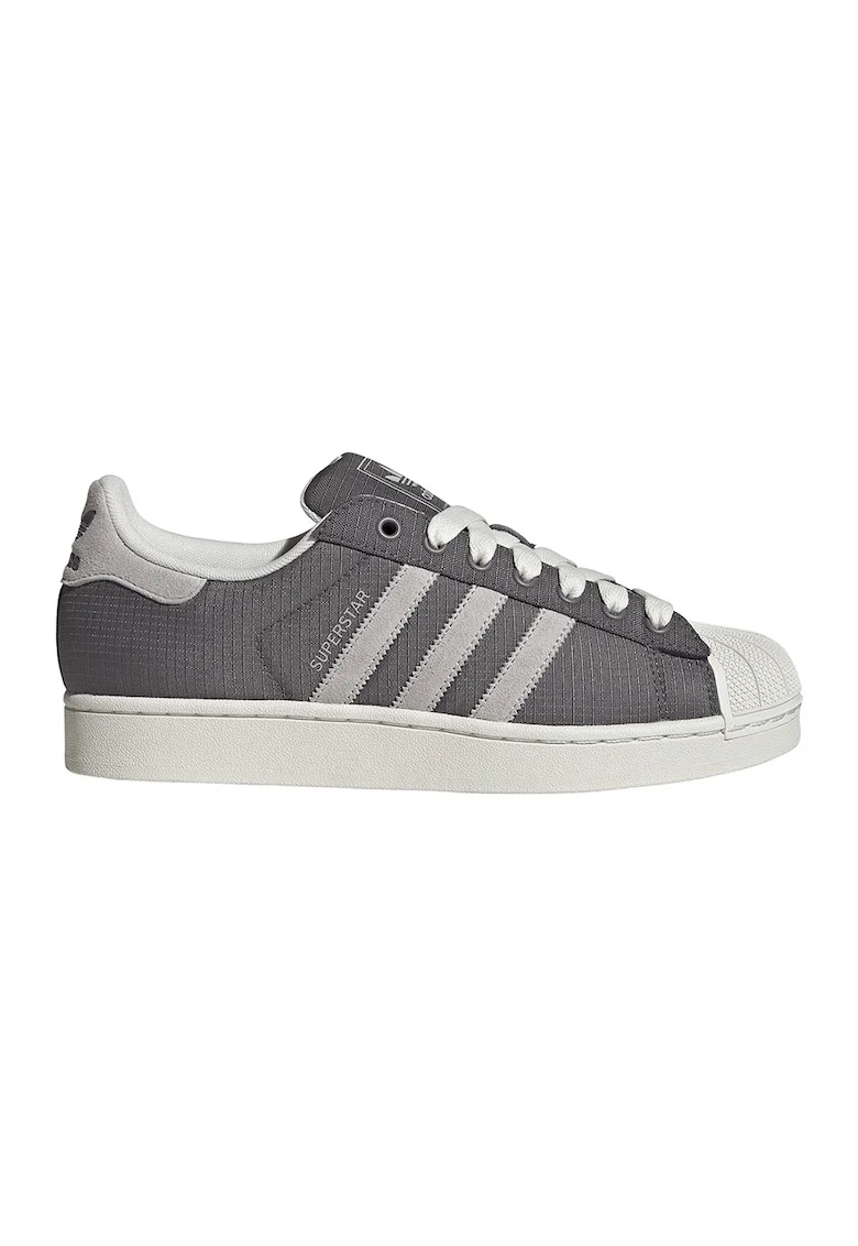 Pantofi sport Superstar II de piele intoarsa, Alb murdar/Gri inchis