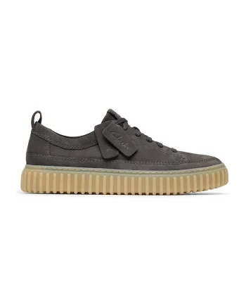 Pantofi sport din piele nabuc Torhill, Gri inchis