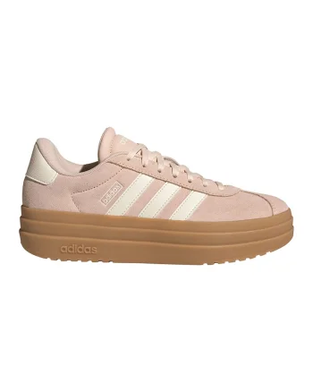 Pantofi sport VL Court Bold flatform din piele intoarsa, Piersica/Alb murdar