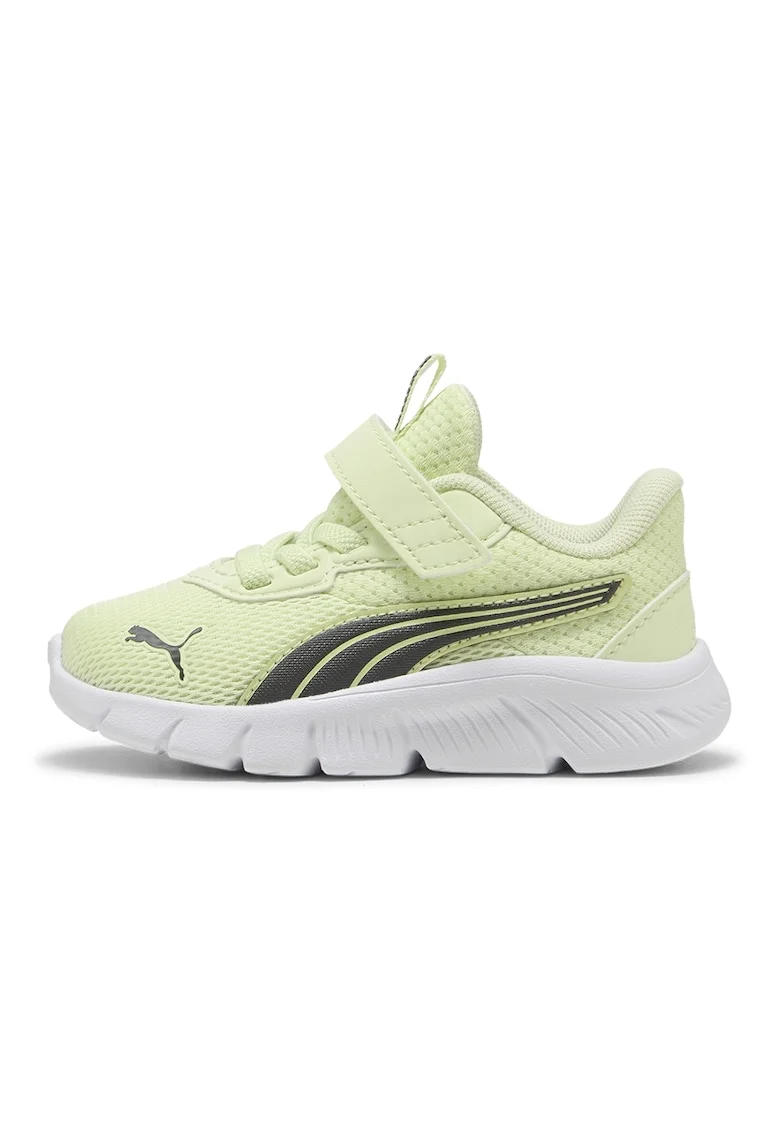 Pantofi sport FlexFocus Modern usori de plasa cu sireturi elastice, Gri antracit/Verde fistic