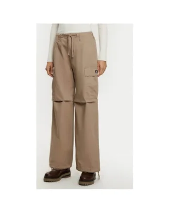 Pantaloni dama,  304038181, Bumbac, Bej, Bej