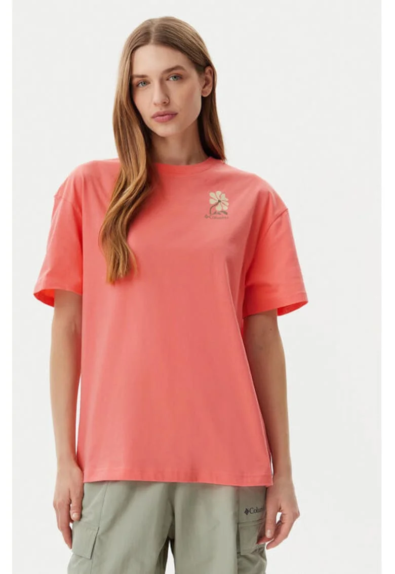 Tricou dama,  304694707, Bumbac organic, Roz, Roz