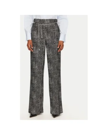 Pantaloni dama,  304217067, Poliester/Bumbac, Gri, Gri