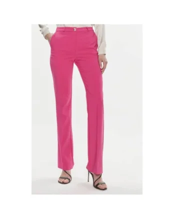 Pantaloni dama,  304218101, Poliester, Roz, Roz