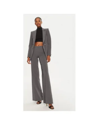 Sacou dama,  304724183, Poliester, Gri, Gri