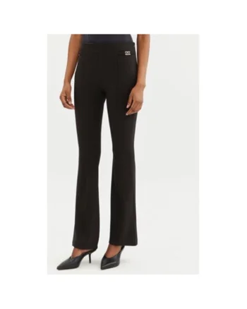 Pantaloni dama,  305265388, Poliester, Negru, Negru