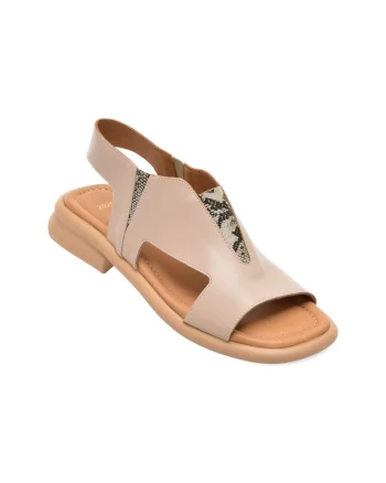 Sandale GOLD DEER gri, 22025, din piele naturala