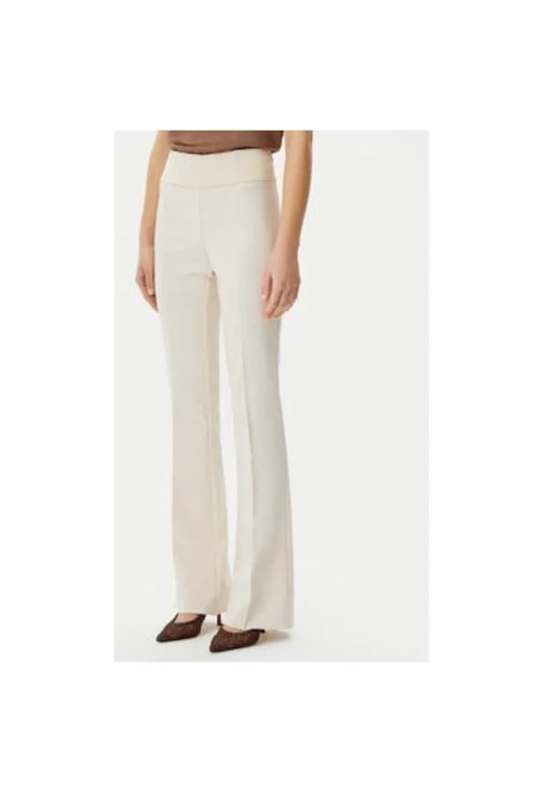 Pantaloni dama,  305317957, Poliester, Bej, Bej