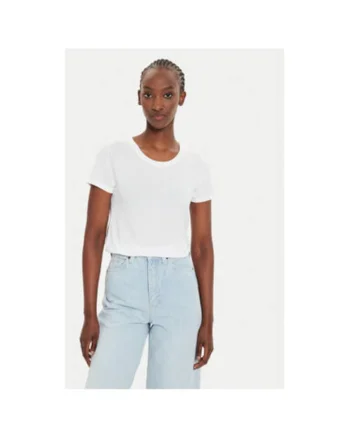 Set 2 tricouri dama,  304454516, Bumbac/Modal, 2XS INTL, Alb