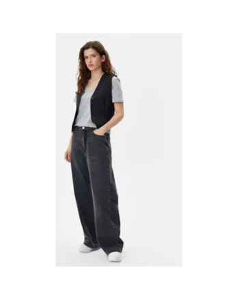 Tricou dama,  305290649, Bumbac organic, Gri, Gri