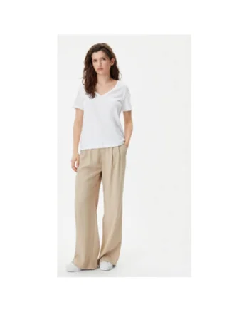Tricou dama,  305290656, Bumbac organic, Alb, Alb