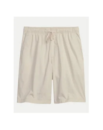 Pantaloni scurti barbati,  304508813, Bumbac, Bej, Bej