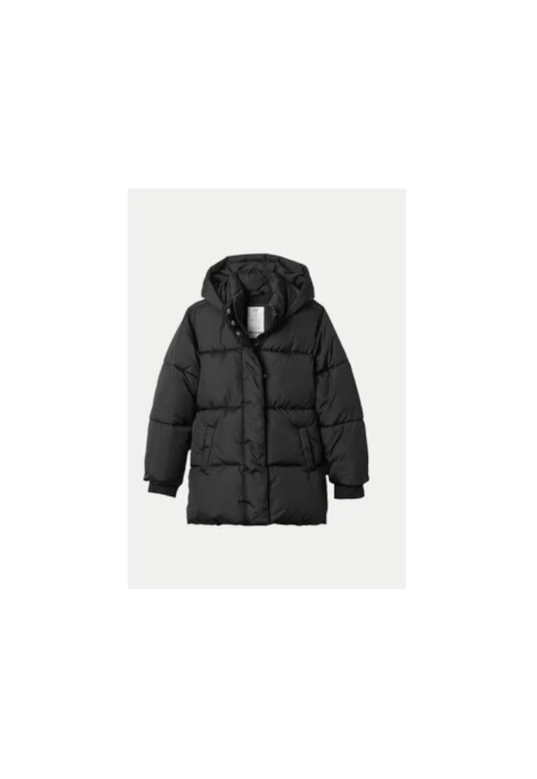 Geaca fete,  304455001, Poliester reciclat, Negru, Negru