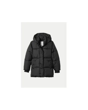 Geaca fete,  304455001, Poliester reciclat, Negru, Negru