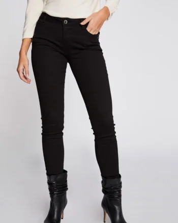 Blugi dama,  208407793, Bumbac/Poliester, Negru, Negru
