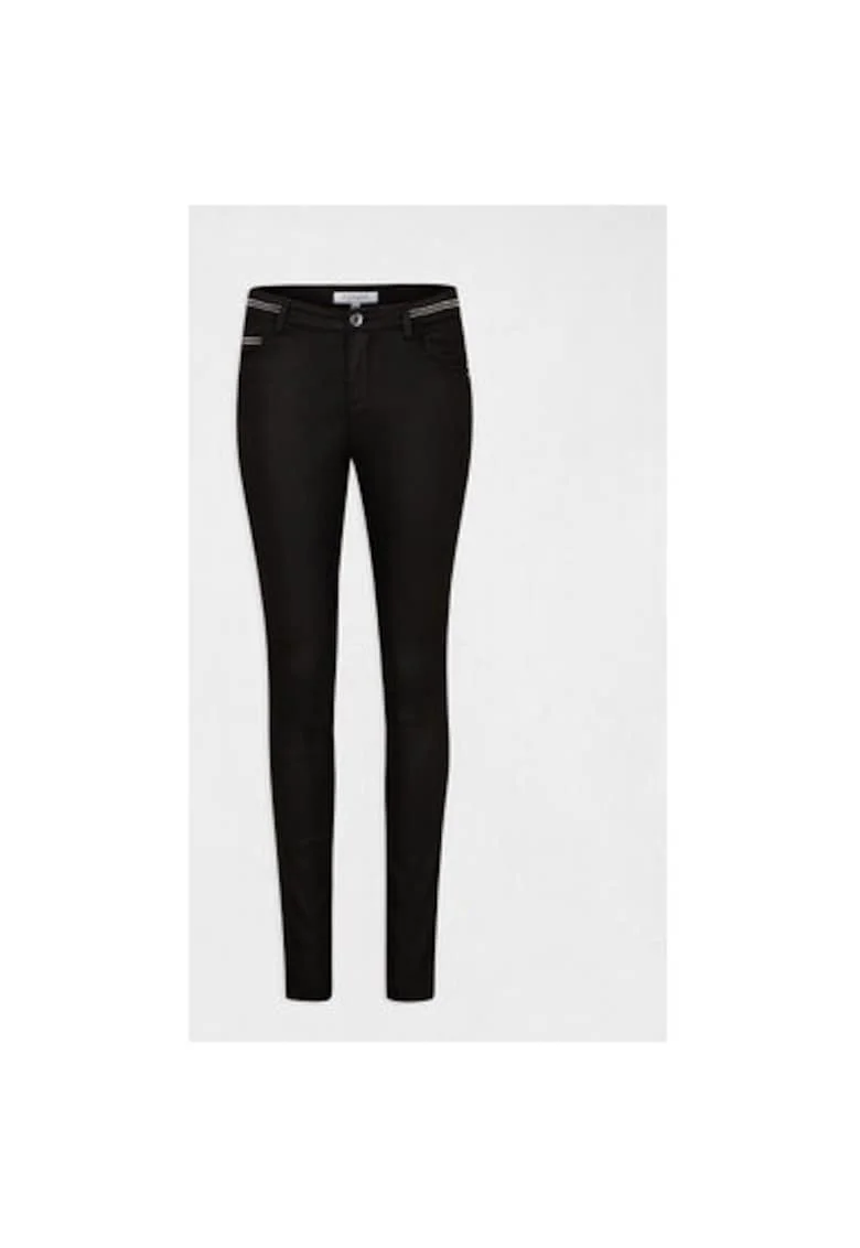Pantaloni dama,  209363760, Bumbac/Poliester, Negru, Negru