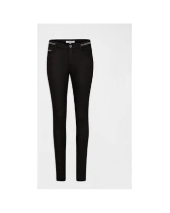 Pantaloni dama,  209363760, Bumbac/Poliester, Negru, Negru