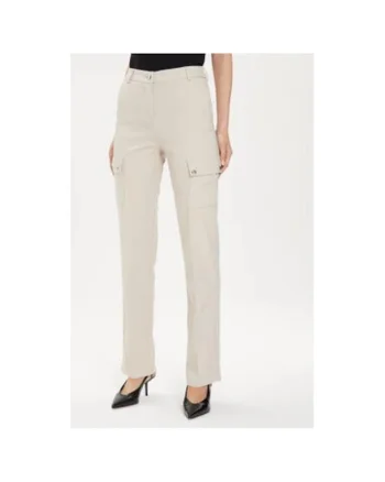 Pantaloni dama,  303918583, Bumbac/Poliester, Bej, Bej
