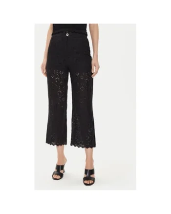 Pantaloni dama,  303920081, Viscoza, Negru, Negru