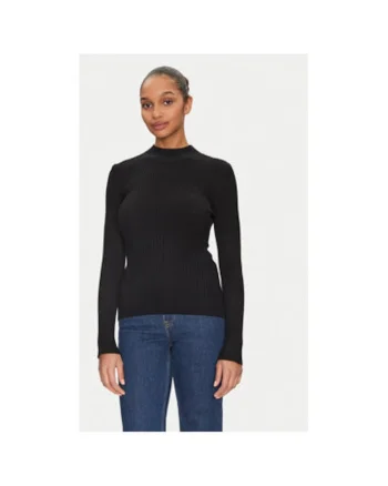 Pulover dama,  305253217, Viscoza/Poliamida, Negru, Negru