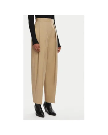 Pantaloni Dama,  305313515, Bumbac, Bej, Bej