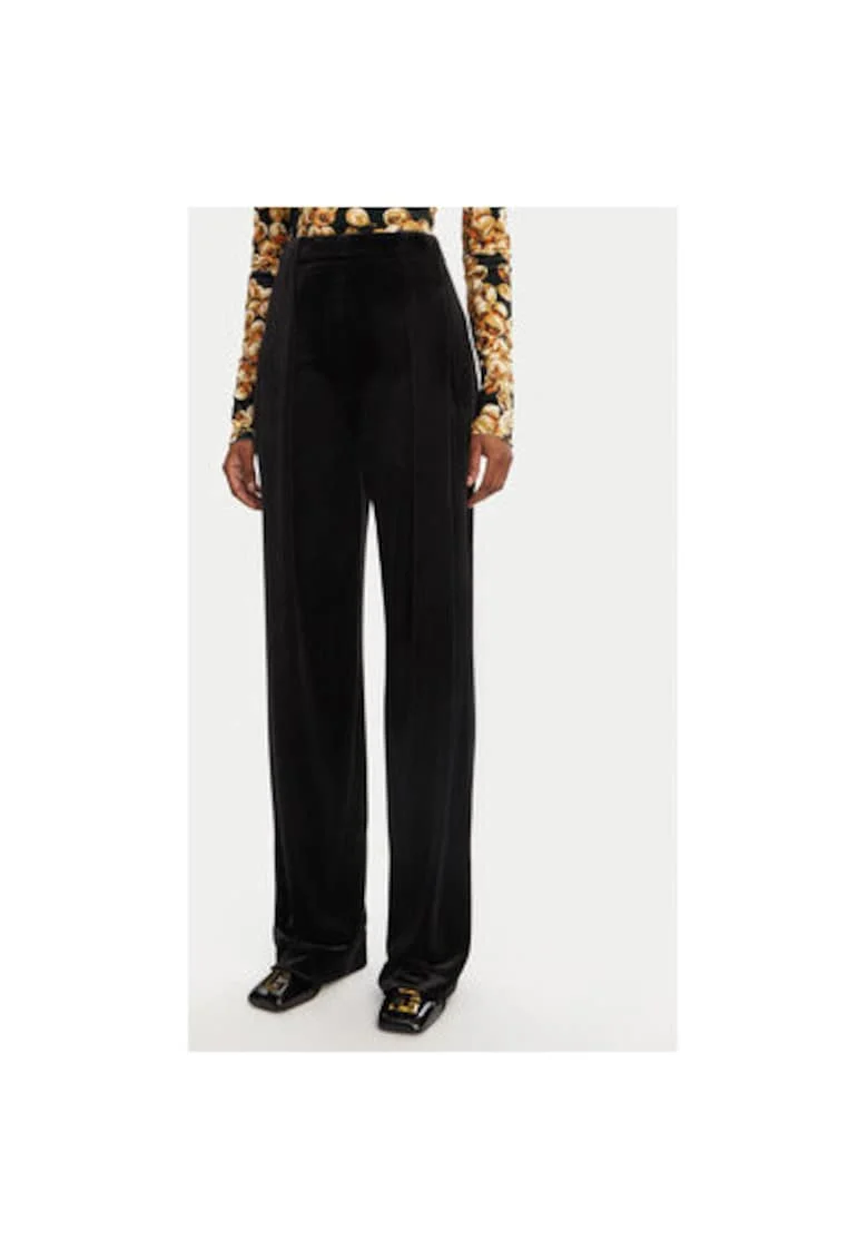 Pantaloni Dama,  305313508, Poliester, Elastan, Negru, Negru