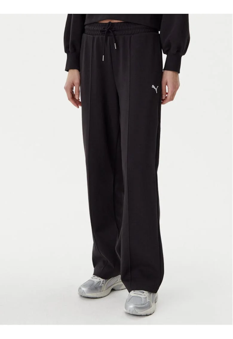 Pantaloni dama,  304577000, Bumbac/Poliester reciclat, XL INTL, Negru