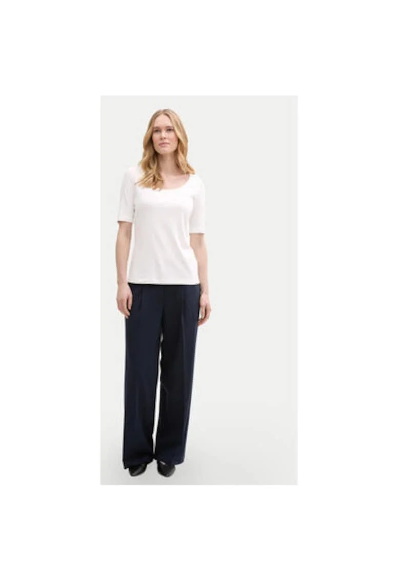 Tricou dama,  304816987, Bumbac organic, Alb, Alb