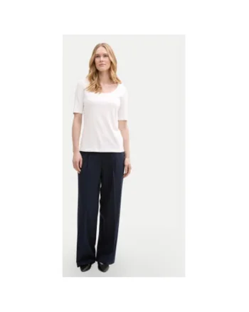 Tricou dama,  304816987, Bumbac organic, Alb, Alb