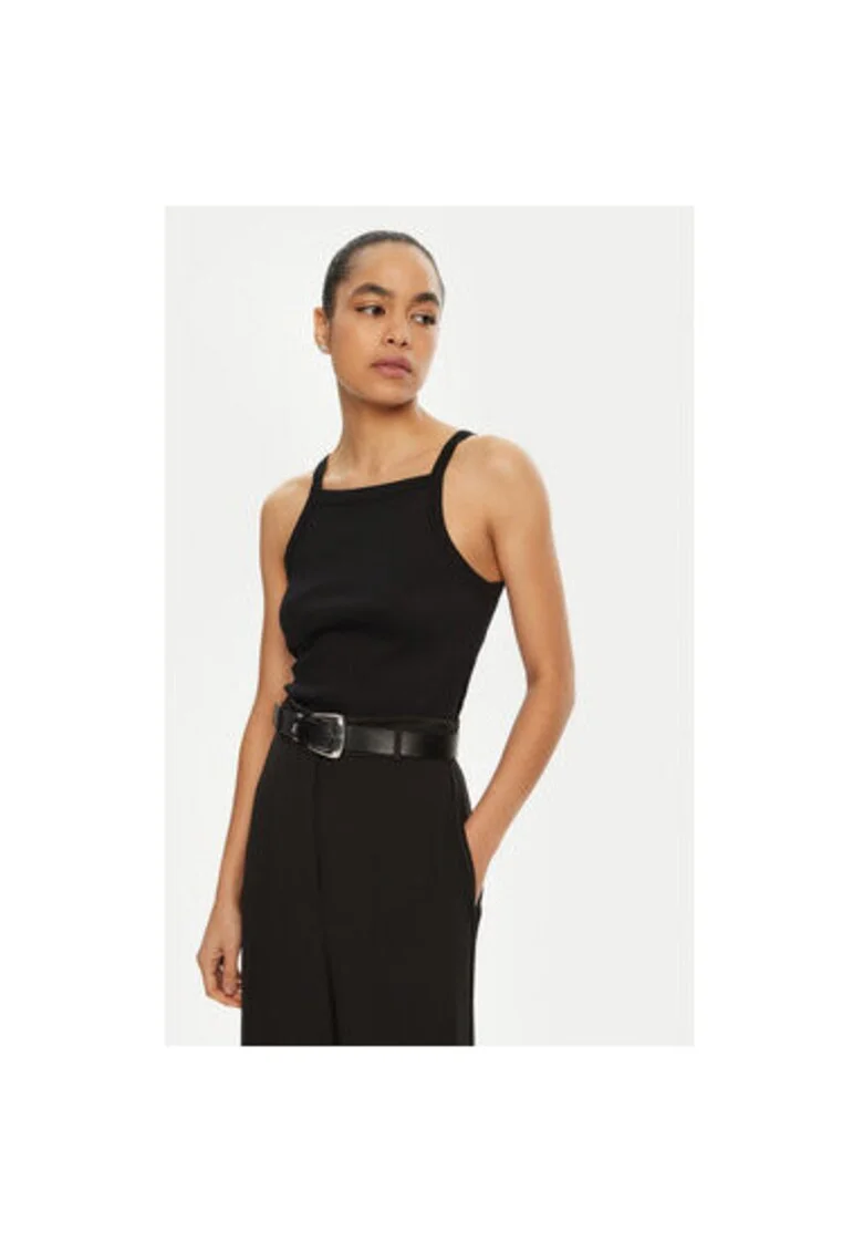 Tricou dama,  305031679, Bumbac organic, Negru, Negru
