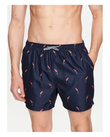 Short de baie barbati,  63476, Poliester, Bleumarin