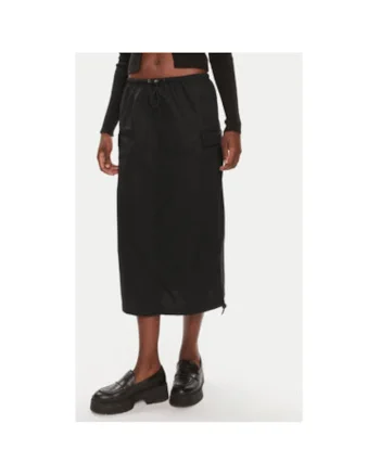 Fusta dama,  303995669, Bumbac, Negru, Negru