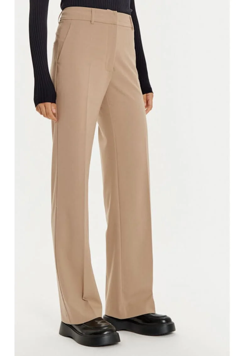 Pantaloni dama,  304937781, Poliester/Rayon, Bej, Bej