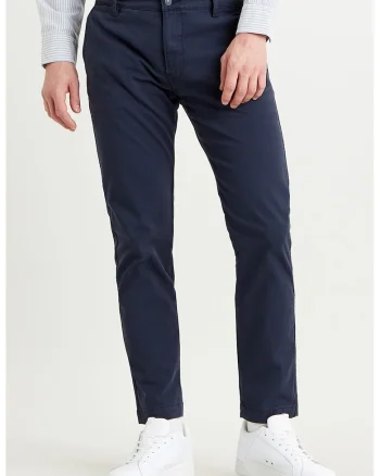 Pantaloni chino conici Standard, Bleumarin