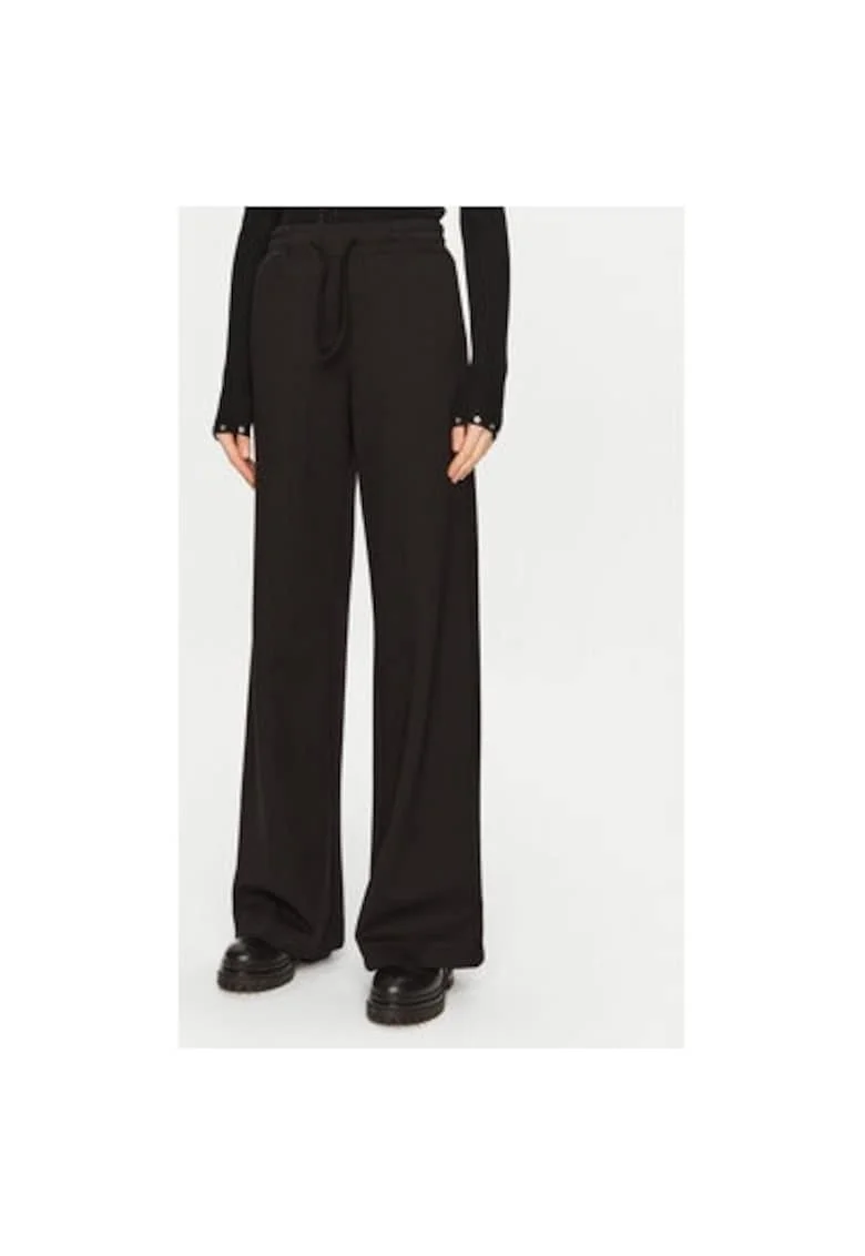 Pantaloni dama,  304937798, Viscoza/Nylon, Negru, Negru