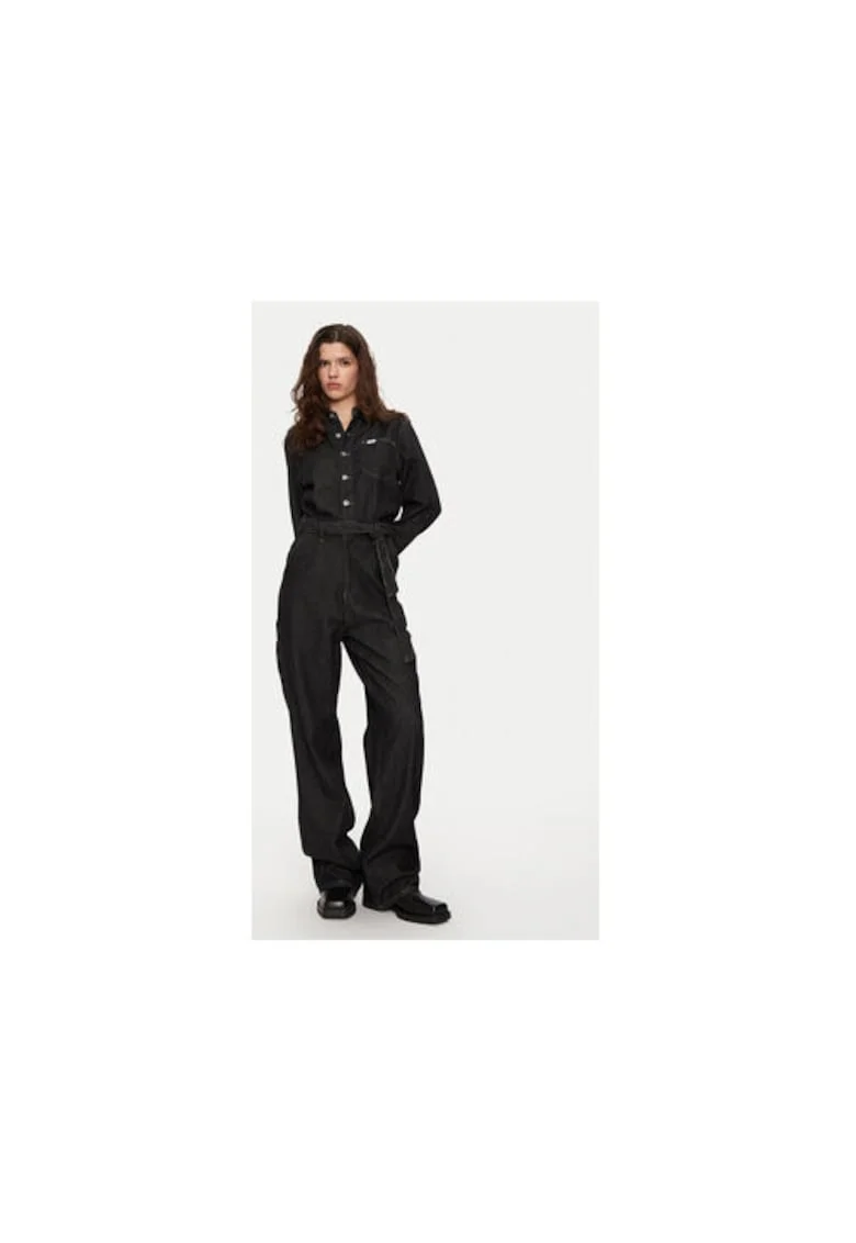 Salopeta dama,  304998331, Bumbac/Lyocell, Negru, Negru