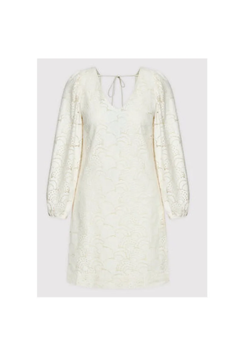 Rochie dama,  300957035, Bumbac organic/Poliamida, Alb, Alb