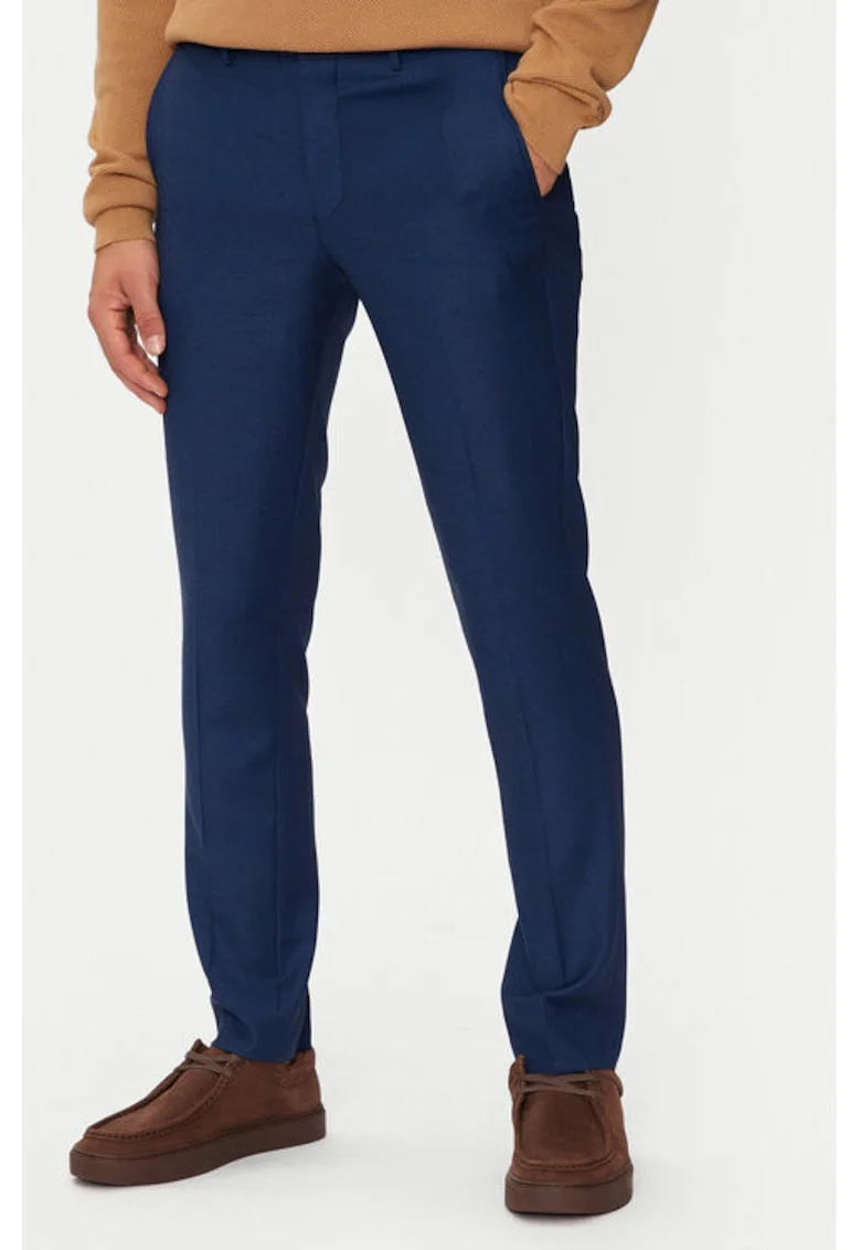 Pantaloni barbati,  304513749, Poliester reciclat/Lana, Albastru, Albastru