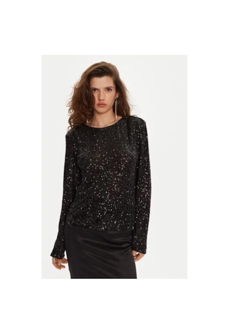 Bluza dama,  304453649, Poliester, Negru, Negru