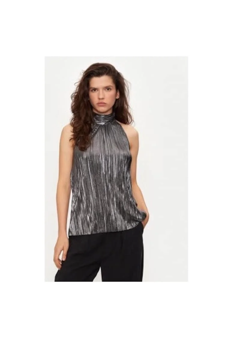 Bluza dama,  304453618, Poliester reciclat, Argintiu, Argintiu