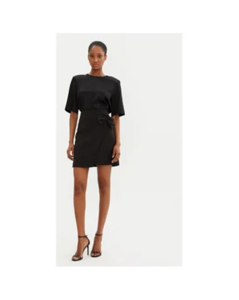 Fusta dama,  304709531, Poliester reciclat, Negru, Negru