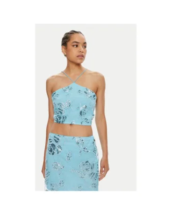 Tricou dama,  304471339, Poliester reciclat, Albastru, Albastru