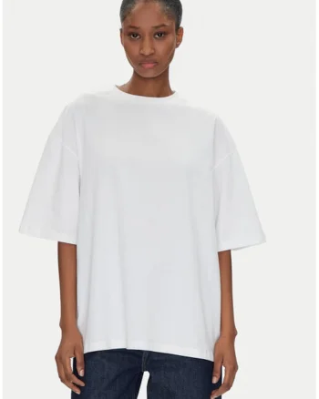 Tricou dama,  305138941, Bumbac, Alb, Alb