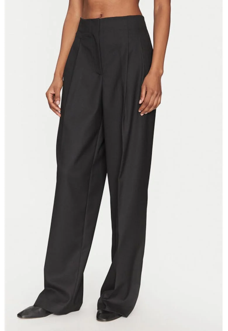 Pantaloni dama,  305214331, Poliester/Viscoza, Negru, Negru