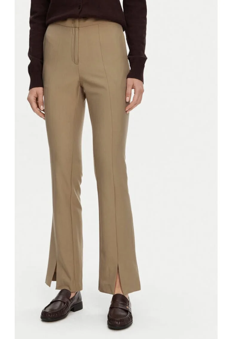 Pantaloni dama,  305138903, Poliester/Rayon, Bej, Bej