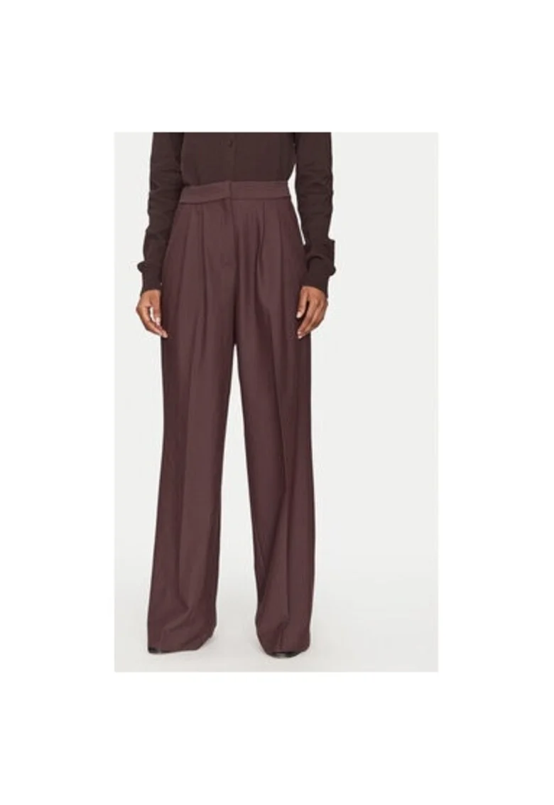 Pantaloni dama,  305214348, Poliester/Viscoza, Maro, Maro