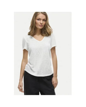 Tricou dama,  304902970, Poliester reciclat/Viscoza, Alb, Alb