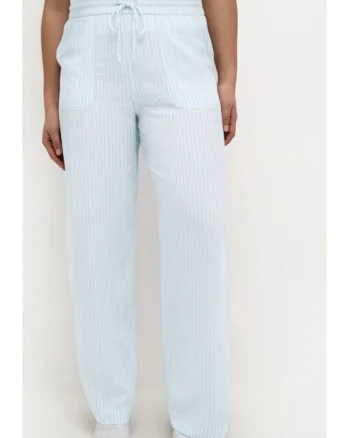 Pantaloni dama,  582210, Albastru celest, Viscoza